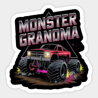 Monster Truck Grandma Monster Truck Are My Jam Truck Lovers Sticker